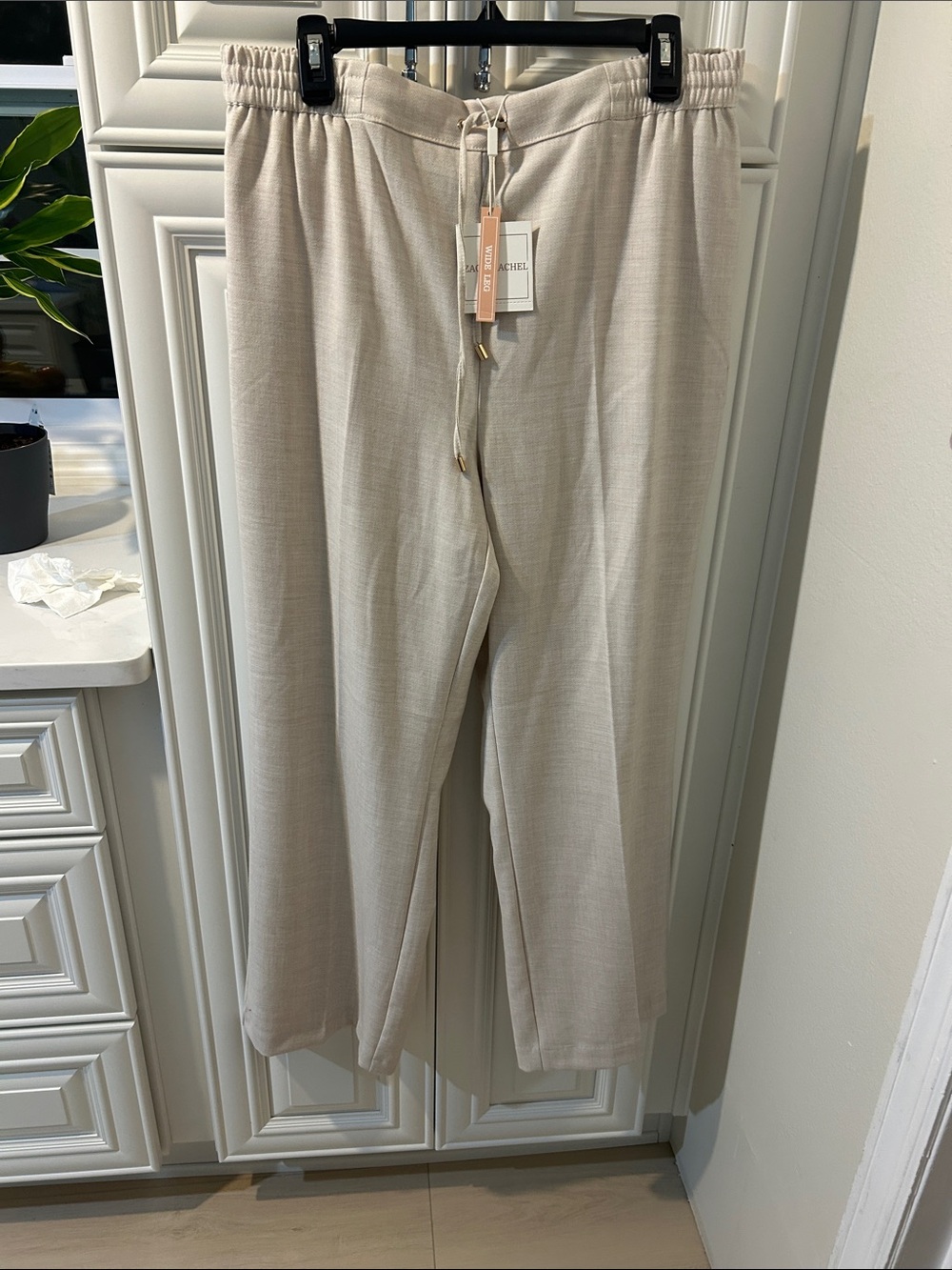 Zac & Rachel Light Beige Drawstring Relaxed Joggers